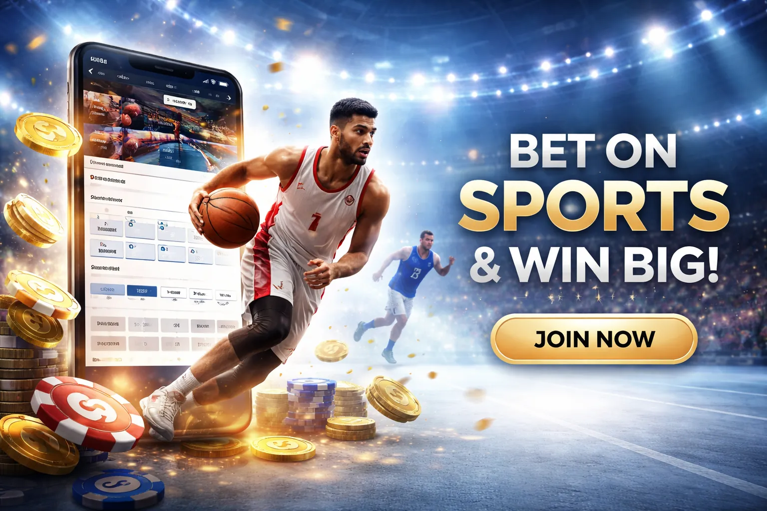 Hình nền 1xBet với các trò chơi cá cược trực tuyến